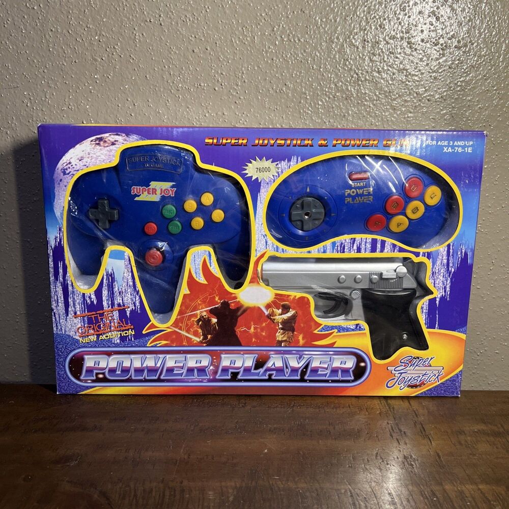 VTG The Original New Addition Power Player Super Joystick & Power Gun Game NOS